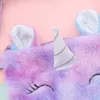 Unicorn Plush Single Shoulder Bag Kids Mini Purse Cartoon 3 Color Adjustable Strap Messenger Bags Children Kindergarten 8 6hh G2