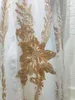 Fashion design women's ethnic style golden sequined embroidery yarn loose plus size maxi long dress SMLXL