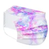 Masque de protection jetable pour adultes, impression tie-dye, tissu non tissé respirant à trois couches, nouveauté 2021