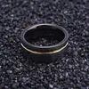Wedding Rings Soul Men 8mm Black With Rose Gold Tungsten Carbide Hammer Matte Finish Unique Design Jewelry Band Gift