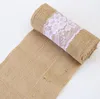 Burlap tygband för hantverk burlap spetsband Stora fallband för kransar Vinterband för krans DIY Crafts Bröllopsdekoration