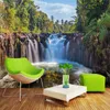 Wallpapers Custom Eigments Muurschildering Behang 3D Waterval Flowing Water Natuurlijke Landschap Woonkamer TV Achtergrond Muur Schilderij Home Decor