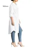 Chemise femme chemisier chemise à manches longues et mousseline en mousseline en mousseline de soie blanche blanche blanche gris chers chemises de femme