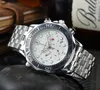 Wristwatches Fashion Casual Omg Model Luxury Stainless Steel High Quality Sport 43mm Dial Man Quartz Watch Woman Wristwatch Relógio
