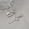 Pendientes de tuerca con llave de bloqueo para mujer, pendientes de llaves de estilo Irregular, accesorios de joyería de moda para fiesta de regalo