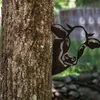 Garden Decorations 2021 Art Hanging Metal Peeking Cow Ornaments Outdoor Home Adornment Decor K7E6