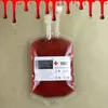 350ml Transparent Blood Bag Energy Drink Väskor PVC Återanvändbar Halloween påse för festtillbehör