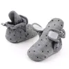 First Walkers Spring Autumn Baby Shoes Infant Born Girls Boys Stars Print Warm Elastic Soft Cotton Booties