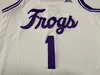 NCAA College TCU Horned Frogs Baloncesto Jersey Mike Miles RJ Nembhard Damion Baugh Emanuel Miller Chuck O'Bannon Jr. Eddie Lampkin Micah Peavy Farabello Cork 4XL