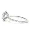 Moda 925 Sterling Prata Oval Corte Diamante Casamento Noivado Cocktail Mulheres Anéis Conjunto de Luxo Fine Gemstone Jóias Atacado