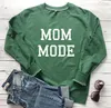 Mom Mode Women's Sweatshirt, Sweatshirt For Mother Days Gift Slogan Funny Pure Cotton Pullovers Young Hipster Vintage Tops Hoodies & Sweatsh