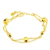 Chaîne de poignet courte perles design or jaune 18 carats rempli de mode femmes Bracelet bijoux cadeau