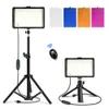 ビデオUSBライトLEDカメラ充填ライト撮影VLOGのための三脚スタンドとカラーフィルターテーブルビデオ照明会議