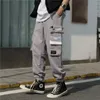 Hip Hop Men Pants Casual Mens Rap Male Trousers Street Korean Straight Harem Overall Breathing Ankle Banded Pant Fashion Men's