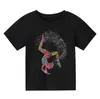 Watercolor Gymnastics Art Print T-Shirt Baby Girls GYM Lover Birthday Gift Black T Shirt Kids Tops DIY Custom Tshirt Wholesales