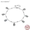 Silverhoo подлинной 925 стерлингового серебра для женщин простая богемная цепь из бисера с бисером