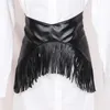 Belts EAGLEEWOLF 2021 Ultra Wide Waist Seal Ladies Fashion Tassel Decoration Wild Snap Pu Leather