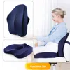 Memory Foam Office Chair Cushion Orthopedic Pillow Coccyx Support Waist Cushion Back Pillow Hip Seat Car Pillows Seat Sets Pad 211110