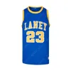 Camisa de basquete masculino Laney High School 23 McDonald's All American Michael costurada