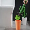 Ensemble d'accessoires de bain, brosse de toilette innovante à tête Dense en plastique, mignon Cactus, nettoyeur de nettoyage à Long manche pour Home283Y