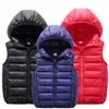 Adolescents Enfants Chaud Automne Hiver Lumière Vers Le Bas Veste Gilets Pour Garçons Filles Parent-Enfant Manteau Gilet Enfants Survêtement À Capuche 211203