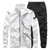 Mäns Tracksuits Sportkläder Set Quality TrackSuit Man Höstdrag 2 Piece Sweatshirt + Pants Sports Suit Male Mode Kläder Plus Storlek 7XL