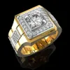 سوليتير حلقة خواتم مجوهرات 14 كيل الذهب الأبيض الماس للرجال الأزياء بيجو فام مجوهرات الأحجار الكريمة الطبيعية باجي أوم 2 قيراط الذكور Y11