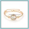 Charm Bransoletki Biżuteria Klasyczny 3 Kolor Okrągły Duży Kryształ Rhinestone Błyszczący Mankiet Otwarcie Bransoletka Dla Kobiet Moda Prezent Drop Dostawa 2021