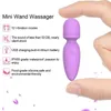 NXY Vibradores 12 cm USB Recargable Tamaño de bolsillo Silicona G Spot AV Varita Masaje inalámbrico Mini Bullet Lápiz labial Juguete sexual Vibrador para mujer 0106