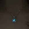 Kedjor Retro Luminous Pendant Halsband ihålig mini Söt kvinnors mode chic clavicle chain smycken