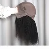 شعيرات بشرية بشرية مجعد منغولي مع شعر الطفل 13x4 مسبقًا 150 كثافة غلو برازيلية البرازيلية الدانتيل