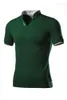 Polos pour hommes Chemise pour hommes Hommes Casual Laiso Broderie Coton Hommes Manches courtes Haute quantité Col en V