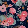 Flower Peel And Stick Modern Floral Wallpaper Pink/Green/Navy Blue/Orange Vinyl Self Adhesive Contact Paper Bedroom Decorative 210722