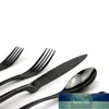 20 30 Peças Brilhantes Cutelaria Preta Cutelaria Set 18/10 Dinnerware de Aço Inoxidável Steak Knife Jantar Forks Spoons Silverware Set1 Preço de Fábrica Especialista Qualidade