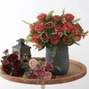 Dekoratif Çiçek Çelenkleri 5 Renk Güzel, İpek Çiçek Romantik Simülasyon Parti