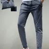 Zomer Mode Casual Heren Casual Broek Comfortabele en ademende hoge elastische ijszijde broek Fitness hardloopkleding