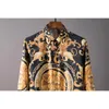 Men's Casual Shirts Royal High Quality Long Sleeve Lion Digital Printed Mens Dress Size 4XL Party Male Wholesale