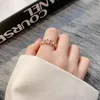 Wedding Rings Berserk Sieraden Gift Light Luxe ingelegde Diamond Flower Opening Finger Minority Vintage Party For Girls
