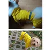 Dog Apparel 2021 Lovely Waterproof Cat Raincoat Breathable Puppy Reflective Hooded Rain Coat Jacket Fashion Pet Supplies 2 Colors