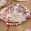 Andere armbanden Sieraden Go2Boho Hart Charm Polymer Clay Armband voor Vrouwelijke Zomer Heishi Disc 4mm Beaded Braclets Dames 2021 Fashion Drop