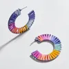 Fan Fringe Tassel Hoop Earrings For Women Huggie0123458325698