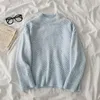 Ezgaga Zarte Pullover Pullover Frauen Herbst Neue Feste Koreanische Mode Vintage Lose Outwear Damen Tops Blau Jumper Casual 210430
