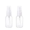 Bouteilles de pulvérisation en plastique transparent, Portable, vide, rechargeable, réutilisable, atomiseur à brume Fine, emballage, 30ml, 1oz