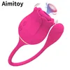 Vibratori NXY Aimitoy Sex Toys Vibratore per succhiare rosa inseribile femminile per donna Stimolatore clitorideo Uovo vibrante 0208