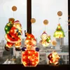 Luce natalizia LED Ventosa Finestra Luci sospese String Atmosphere Scene Decor Lampada a colori decorativa festiva D2.0