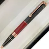 Limited Special Edition Elizabeth Series black resin Pens 6836/9000 barrel Luxury Ballpoint Pen writing supplies Gift Plush Pouch