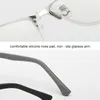 Ultra-UV-Schutz, Computer-Lesebrille, Herren, Presbyopie, Anti-Blaulicht-Blockierung, Metall-Halbrahmen, Silber, 1,5 2,5