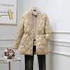 Colorfaith Höst Vinter Kvinnor Jackor Quilted Puffer Parkas Högkvalitativ Varm Drawstring Sweet Oversized Coat CO9850 211013