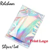 50 pcs/Lot coloré Laser sacs d'expédition auto-scellant en plastique enveloppes sac de rangement vêtements Poly adhésif courrier emballage sacs 210323