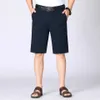 TFU Homens Verão Negócio Casual 100% Algodão Sarja Shorts Moda Cor Sólida Vintage Lavado Bolsos Carga 210714